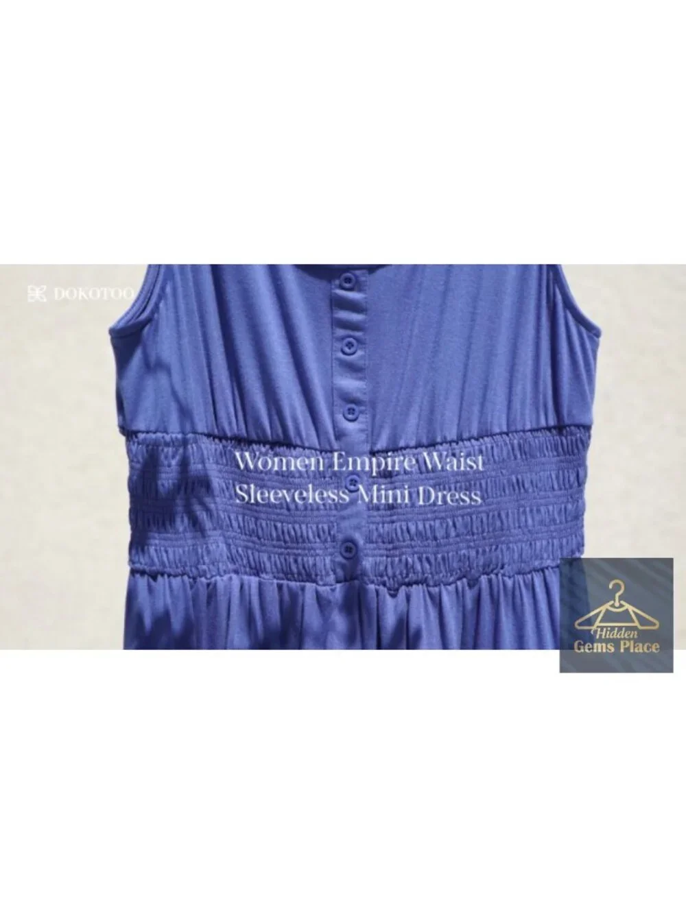 Sleeveless Smocked Empire Waist Ruffle Tiered Swing Mini Dress